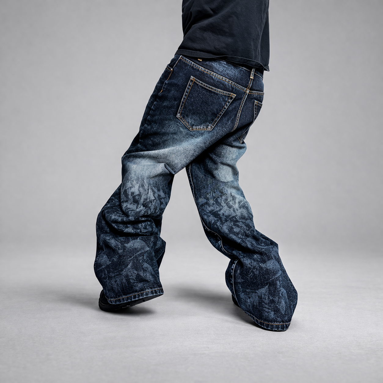 Baggy Battle Scarred Denim