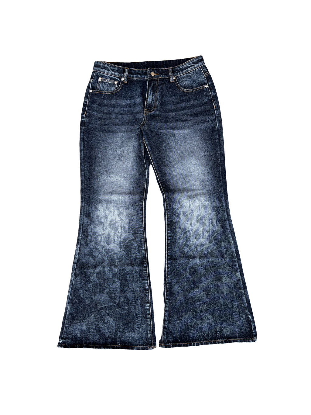 Flared Battle Scarred Denim