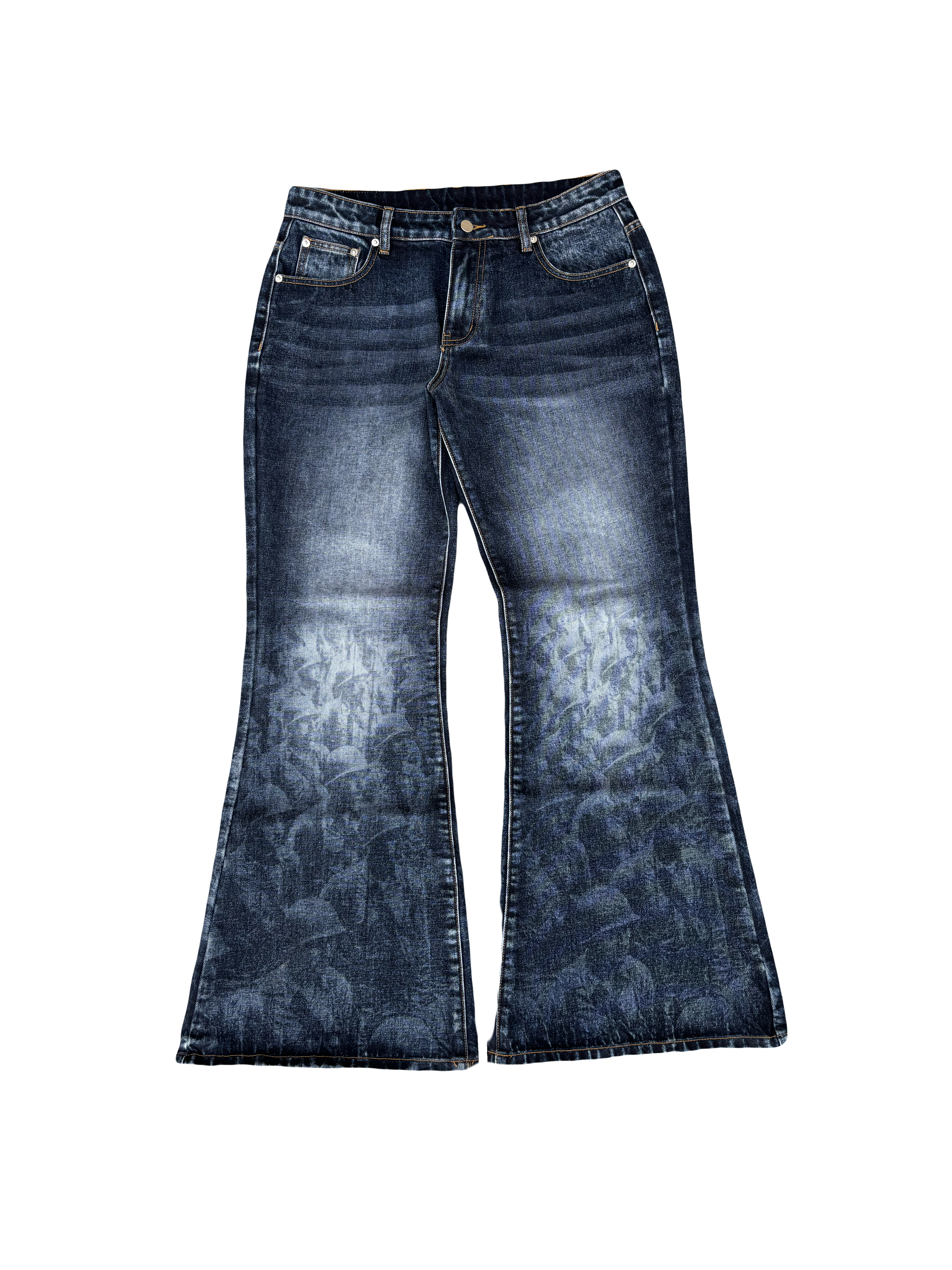 Flared Battle Scarred Denim