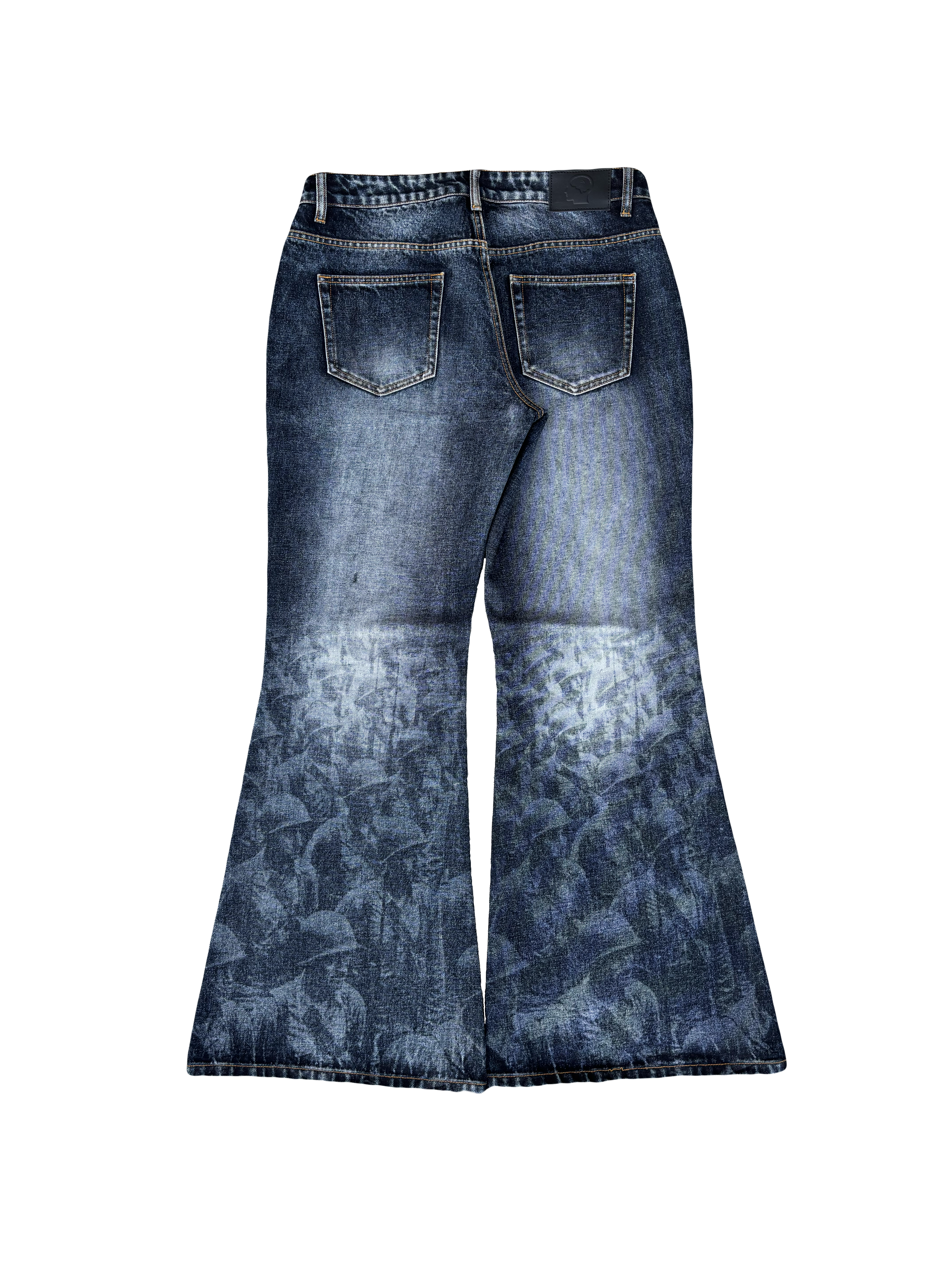 Flared Battle Scarred Denim